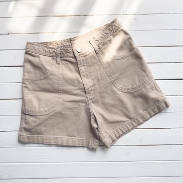 high waisted shorts 90s vintage Gitano beige jean shorts 