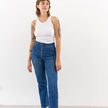 Vintage 27 Waist Lee Denim | Made in USA Jeans | Medium Wash Straight Leg High Waist Jean | J026 