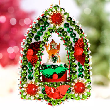 VINTAGE: Push Pin Beaded Ornament - Christmas Ornament - Holiday Ornament - SKU Tub 400-00035015 