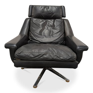 Werner Langefeld Patinated Leather Lounge Chair- 112464