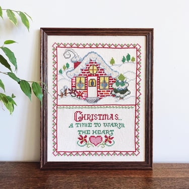 Vintage Christmas Cross Stitch Sampler 