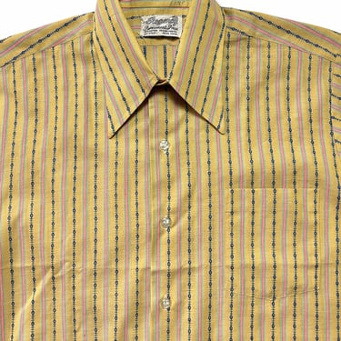 Vintage 1970s Button-Up Dagger Collar Shirt ~ M ~ Spearpoint ~ Embroidered ~ Lightweight / Spring / Summer 