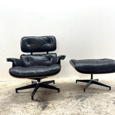 Mid Century Modern Eames Style Bent Wood Lounge Chair 