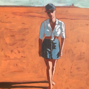 Woman in Field #10  |  Original Acrylic Painting on Canvas 16"x20" 