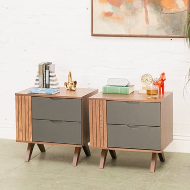 Anaith Nightstands in Grey