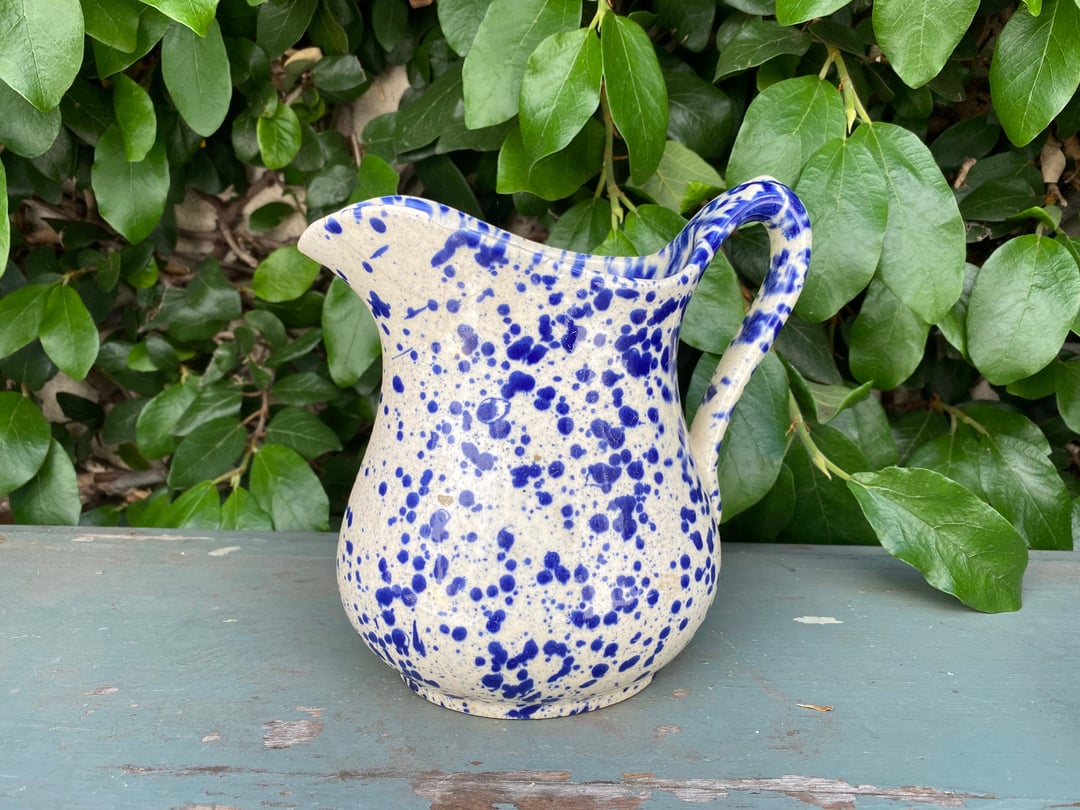 Creamer Stoneware Blue Heart Small Speckled and similar items