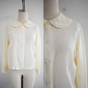 1960s Cream Blouse 