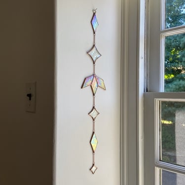 Light of Lorien Suncatcher - Lord of the Rings - Lothlorien - beveled glass suncatcher - stained glass - rainbows - prism - eco friendly 