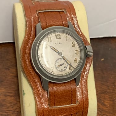 1940s Elgin Watch with Leather Band 