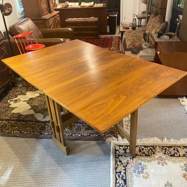 Midcentury Modern Walnut Folding Dining Table