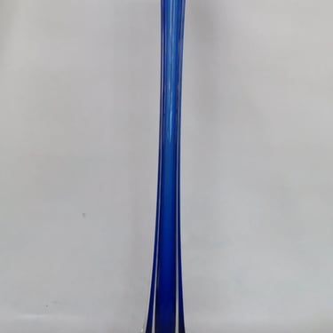 Cobalt Blue Glass Eiffel Tower Tall Narrow Vase 3456B
