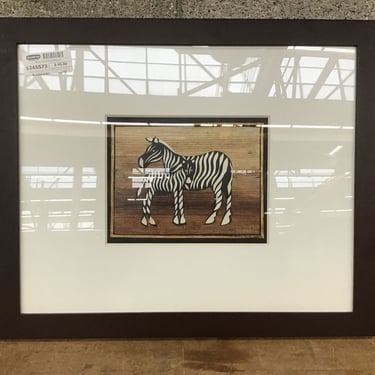 African Zebra Mixed Media Art (Seattle)