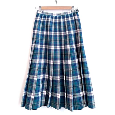 Vintage Pendleton Skirt, Authentic Kennedy Dress Tartan Wool Pleated Skirt, Plaid Kilt Alternative, Lined Wool Pencil Skirt, Scottish Plaid 