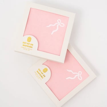 Coquette Pink Bow Paper Napkins