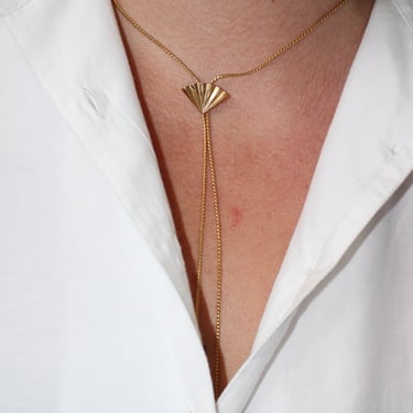 Incredible Vintage Bolo Fan Chain Necklace