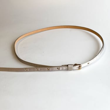Silver Satin Mini Belt, sz. Medium