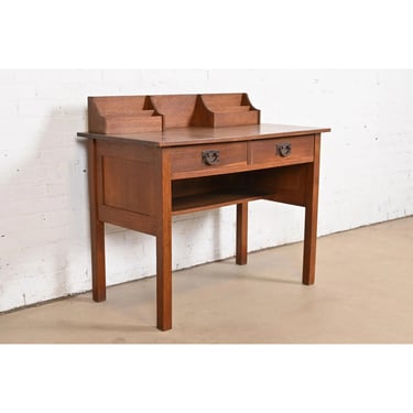 Gustav Stickley Mission Oak Arts & Crafts Writing Desk, Circa 1900