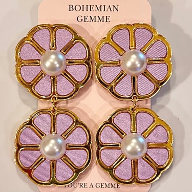 Sample Sale Lavender Statement Flower Earrings