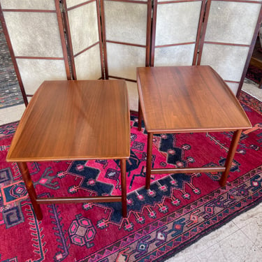 Mid Century Contoured Teak Side Tables by Dux, Sweden