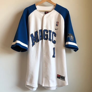 Nike Tracy McGrady Orlando Magic White & Blue Baseball Jersey