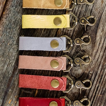 Made in USA | Key Fob |  Leather Keychain | Key Chain | Leather Gift | Colorful 
