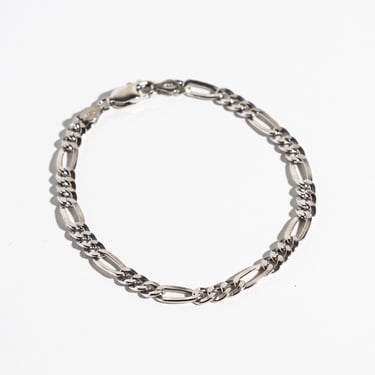 SILVER FIGARO LINK CHAIN BRACELET