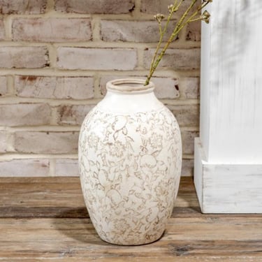 Beige Heirloom Vase, neutral home decor, grandmillennials, old new decor, Parisian decor, bookshelf vase, beige shelf decor, botanical vase 
