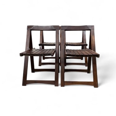 Slatted Folding chairs Attributed to Aldo Jacober 