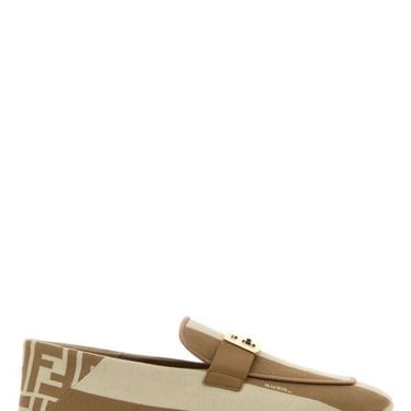 Fendi Women Multicolor Canvas Loafers