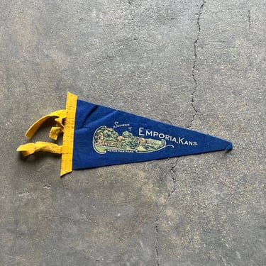 Vintage Emporia, Kansas Felt Souvenir Pennant 