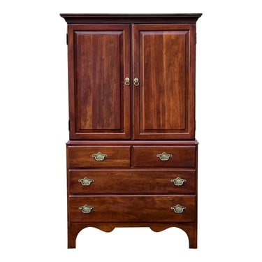 Kincaid Solid Cherry Chippendale Style Linen Press / Armoire 