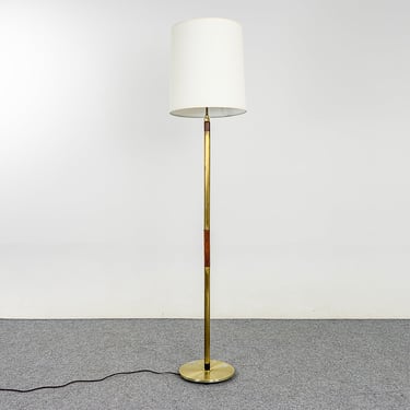 Danish Modern Rosewood & Brass Floor Lamp - (321-345.11) 