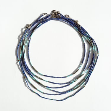 Turquoise and Lapis Beaded Necklace