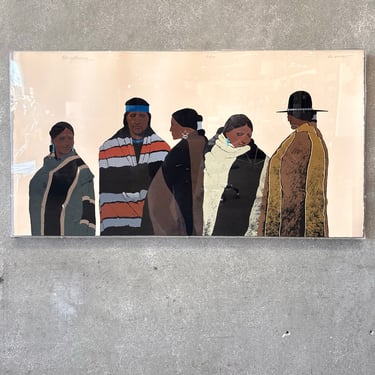 Native American Artist Louis De Mayo &quot;The Gathering&quot; Hand Signed Serigraph