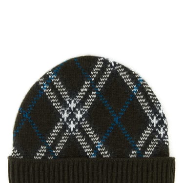 Burberry Unisex Embroidered Cashmere Blend Beanie Hat