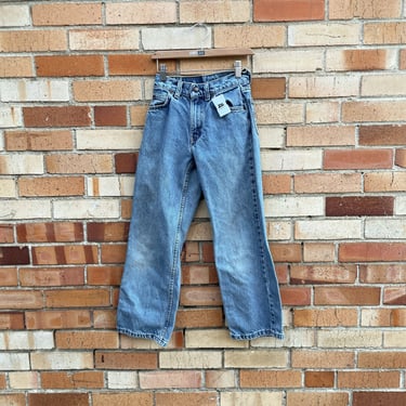vintage 90s kids blue levis 565 wide leg jeans / slim 10 