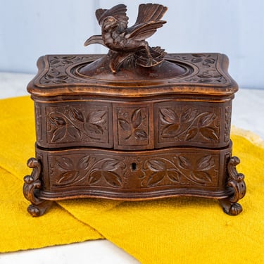 Antique French Forêt Noire Jewelry Box