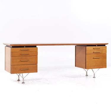 Stow Davis Mid Century Brass and Walnut Credenza - mcm 