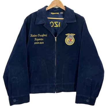 FFA Desert Ridge Arizona Blue Corduroy Chain Stitch Jacket XL 