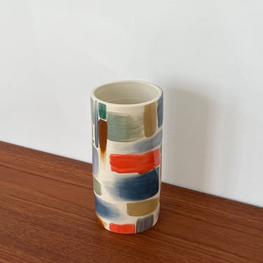Femme Sole x Home Union Tall Cylinder Painted Vase