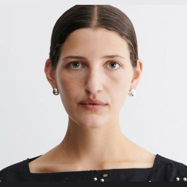 Rachel Comey Baby Keel Hoop Earrings - Silver Plated Brass