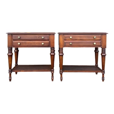 Newly Refinished Ethan Allen British Classics Nightstands - a Pair 