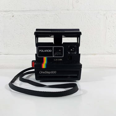 Vintage Polaroid Spirit Camera 600 Rainbow Stripe Instant Film Photography Tested Working Black 1970s 