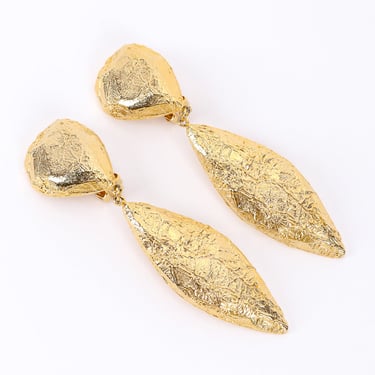 Gold Foil Drop Earrings