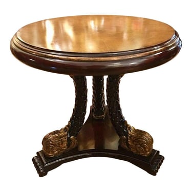 Charles Pollock Venetian Dolphin Based Round Side Table 
