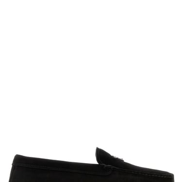 Prada Men Black Suede Loafers