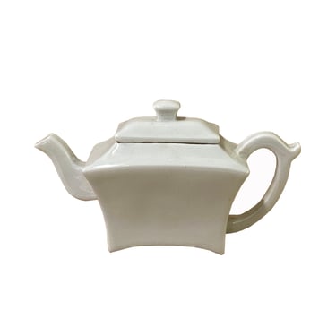 Off White Porcelain Rectangular Shape Teapot Shape Display ws2632E 