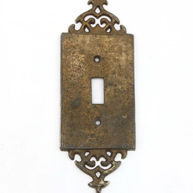 Vintage Victorian 1 Gang Cast Brass Light Switch Cover