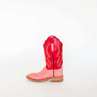Two Tone Red And Pink Cowboy Boots (6.5)
