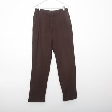 vintage BROWN textured fatigue WORK WEAR style pants vintage 60s 70s men's pants 30x30 